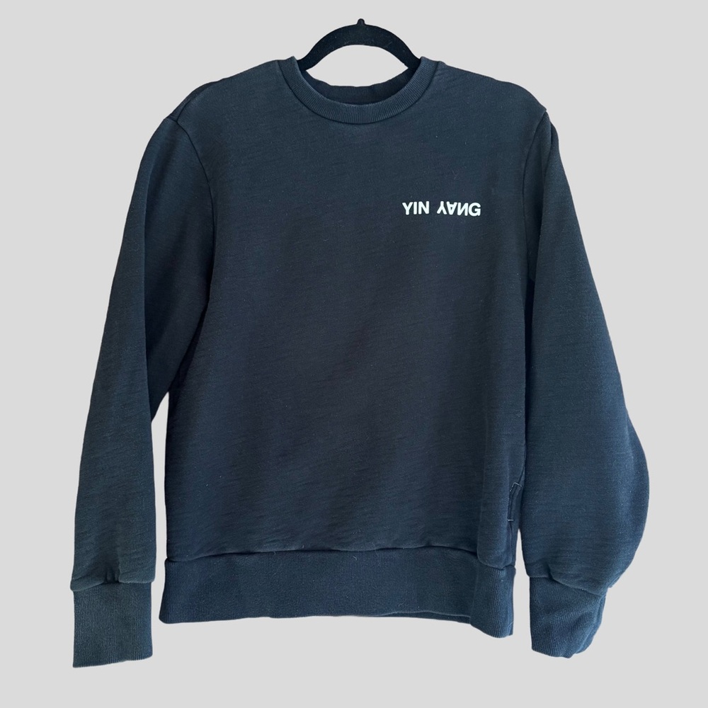 rag & bone Men's Black Yin Yang Sweatshirt in Size Small